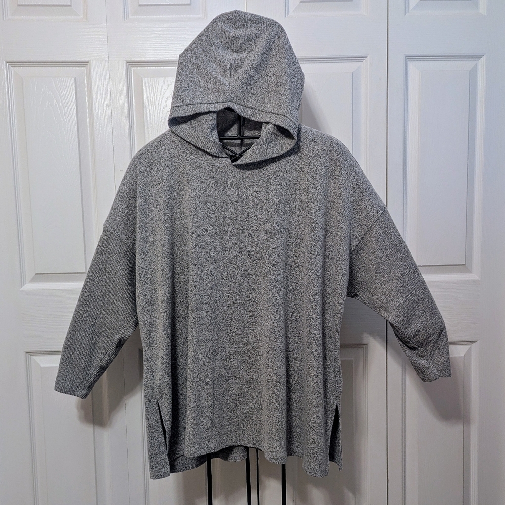 Lane Bryant Light Weight Long Sleeve Hooded Pullover Sweater 🩶 Gray Size 26/28